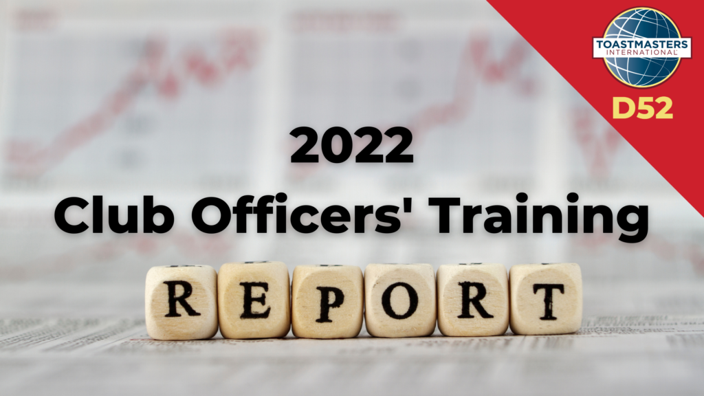 2022 CLUB OFFICERS TRAINING REPORT